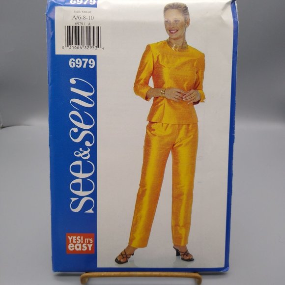 UNCUT Vintage Sewing PATTERN See and Sew 6979, Butterick Very Easy 2000 Misses - Picture 1 of 2